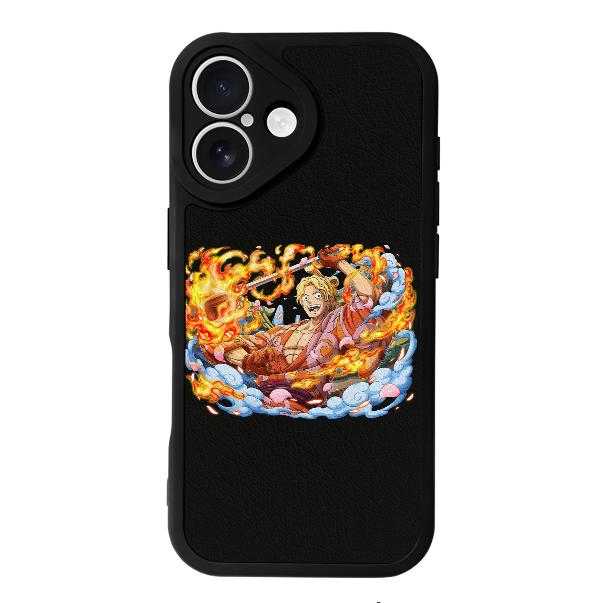 （画像用） ワンピース サンジ ONE PIECE Sanji 【iPhone 16シリーズ対応】シリコンスマホケース（レザー調） 材質：シリコン